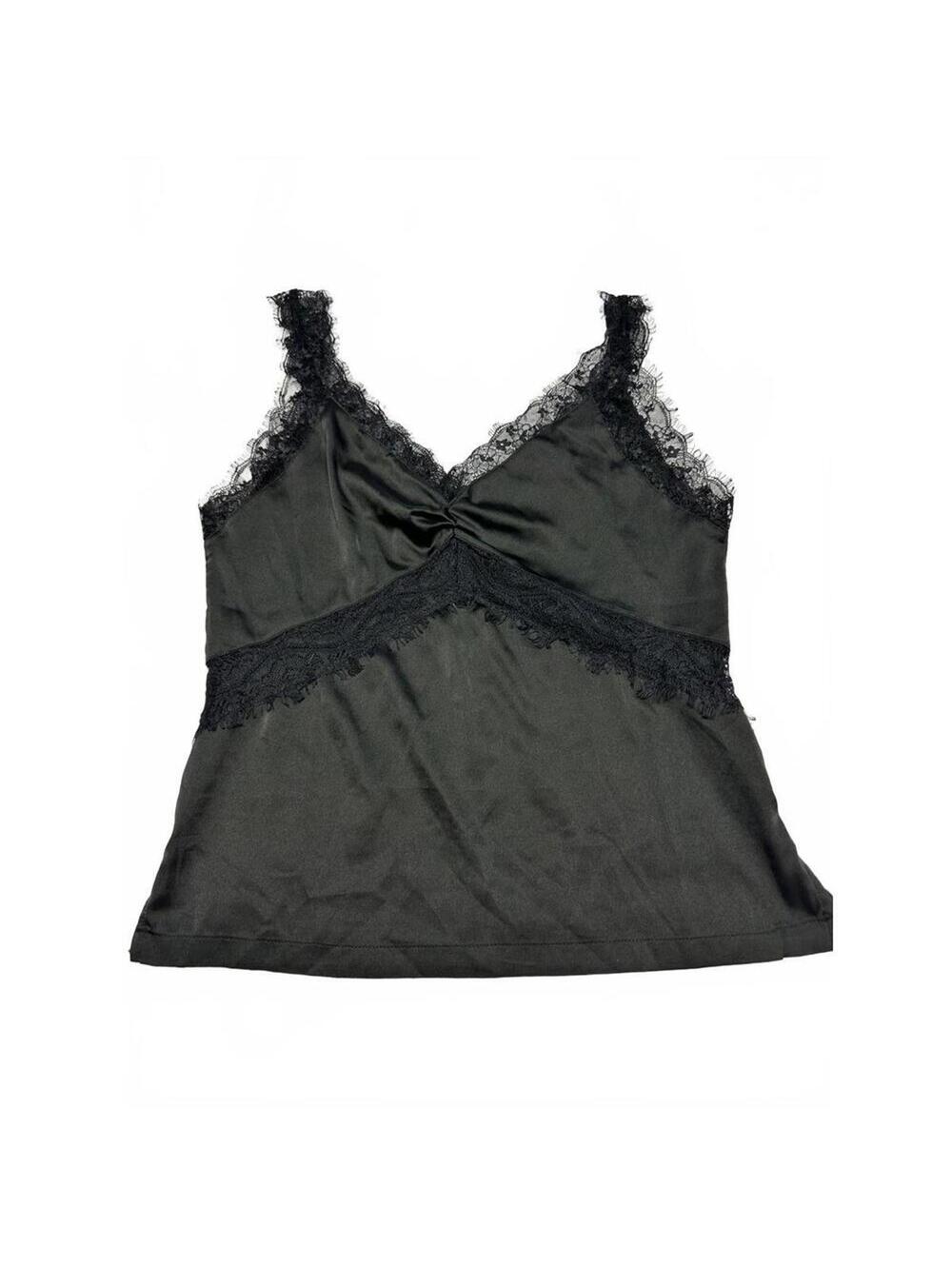 Forever 21 Black Lace Trim Camisole Tank Top